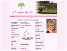 Tablet Screenshot of elisabeth-arndt.de